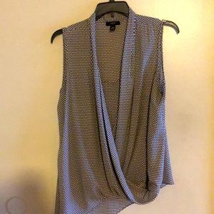 Alfani black and white blouse